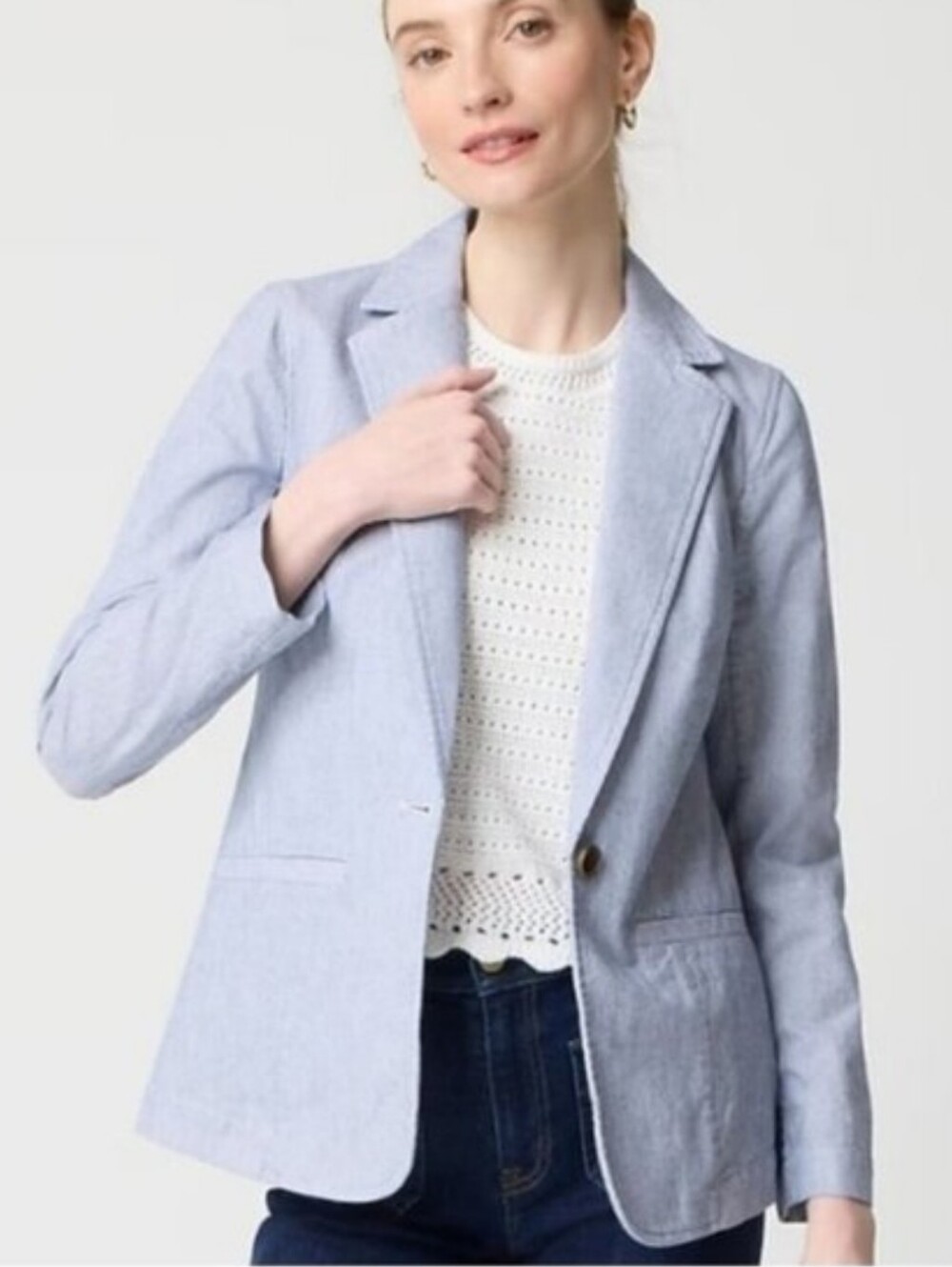 J.Crew Cotton Linen Blend Stretch Relaxed Size 2 New Career Business Office Work